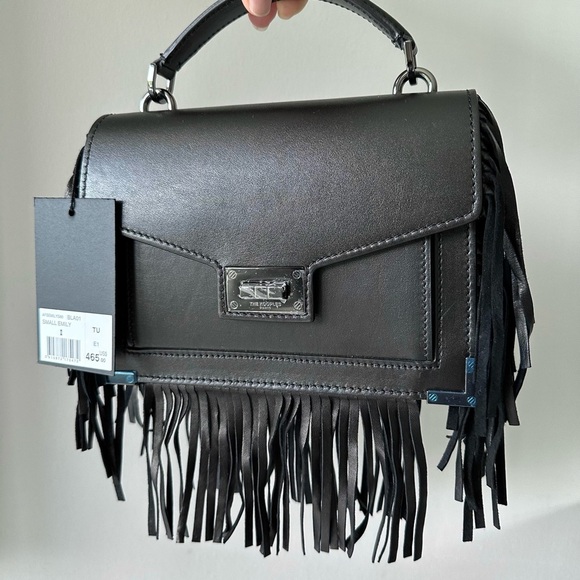 The Kooples Handbags - NWT | The Kooples | Emily | Black Leather Crossbody Bag with Fringe
